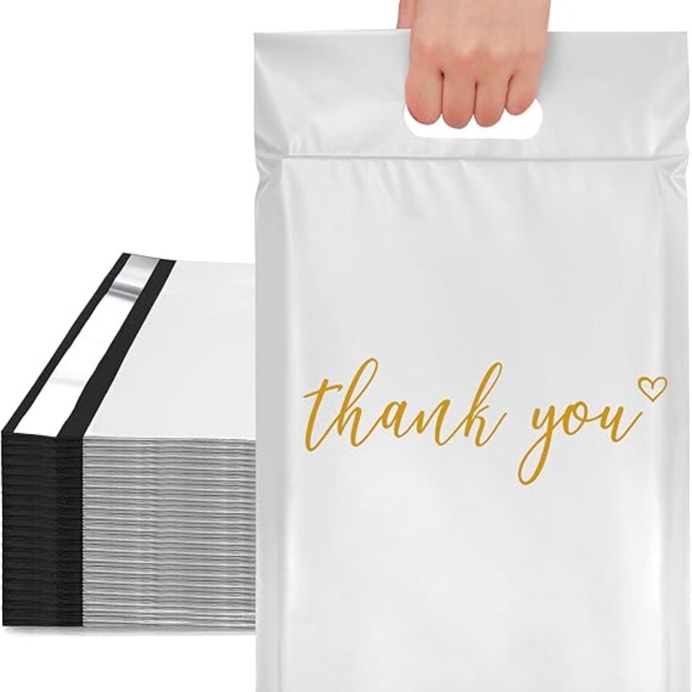 10 pcs Poly Mailers with Handle 10 X 13 Inch Premium Shipping Bags